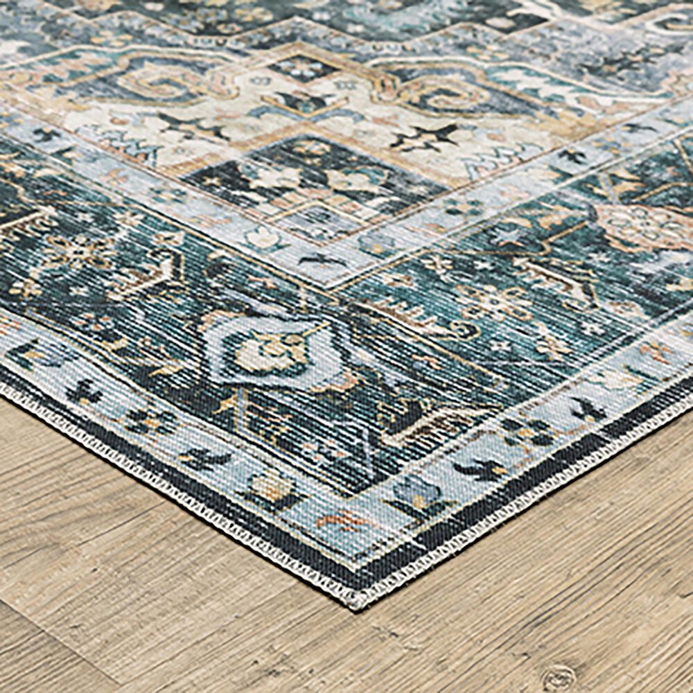 Oriental Weavers Charleston Medallion 2&#39; x 3&#39; Blue Area Rug, , large
