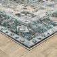 Oriental Weavers Charleston Medallion 2" x 3" Blue Area Rug, , large