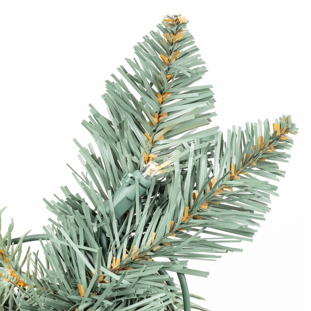 The Gerson Company 7.5' Pre-Lit Mixed Tips Hinged Tree in Green, , large