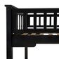 Linon Home Decor Levi Twin Workstation Loft Bed with Desk in Black, , large