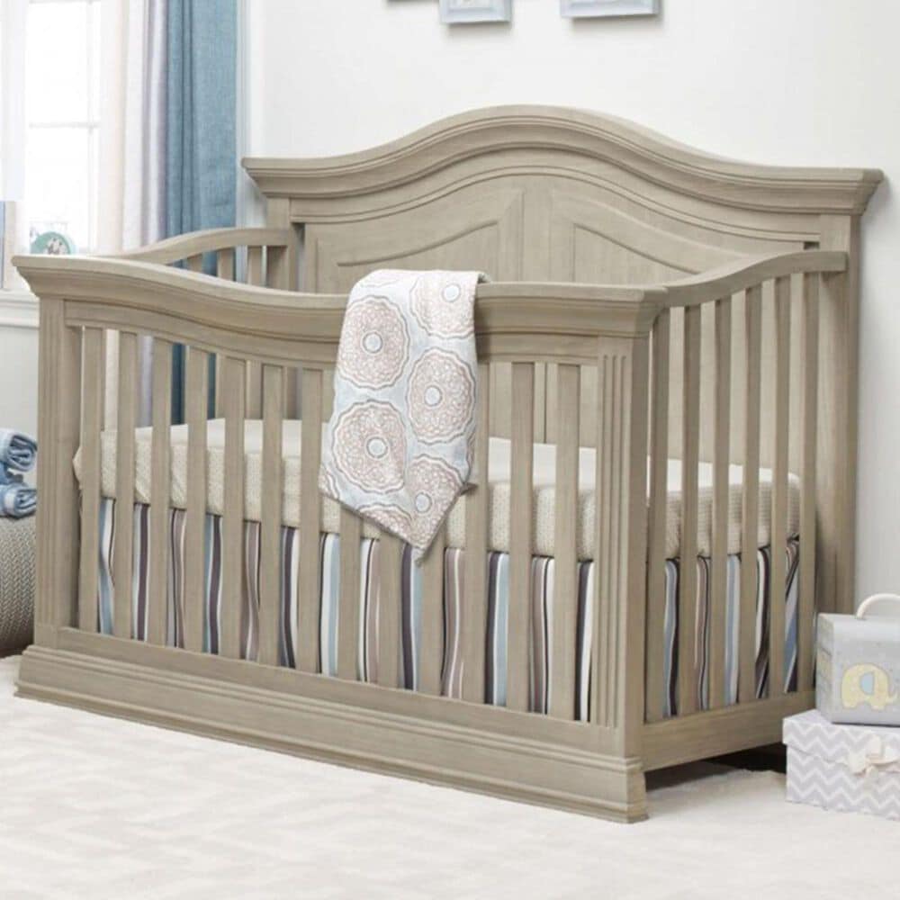 Sorelle Furniture Providence 2 Piece Nursery Set 4- In- 1 Crib and Sealy Crib Mattress in Heritage Fog, , large