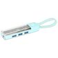 Manhattan 4-Port USB 3.0 Type-C/A Combo Hub in Clear and Teal, , large