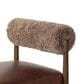 Four Hands Jazelle Counter Stool with Taupe Shearling Upholstery in Tan Oak, , large