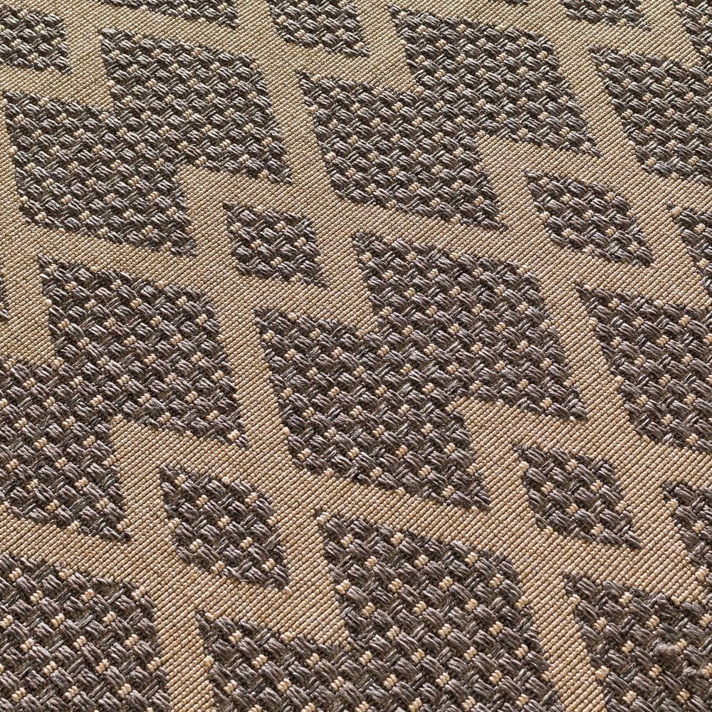 Central Oriental Santorini Chevron Diamonds 7&#39;10&quot; x 9&#39;10&quot; Natural and Pebble Area Rug, , large