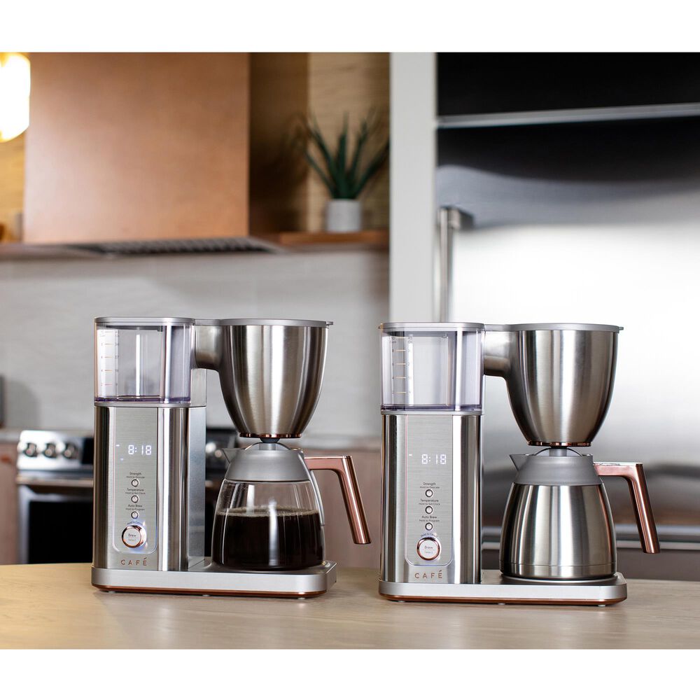 Cafe Specialty Drip Coffee Maker with Glass Carafe in Stainless Steel, , large