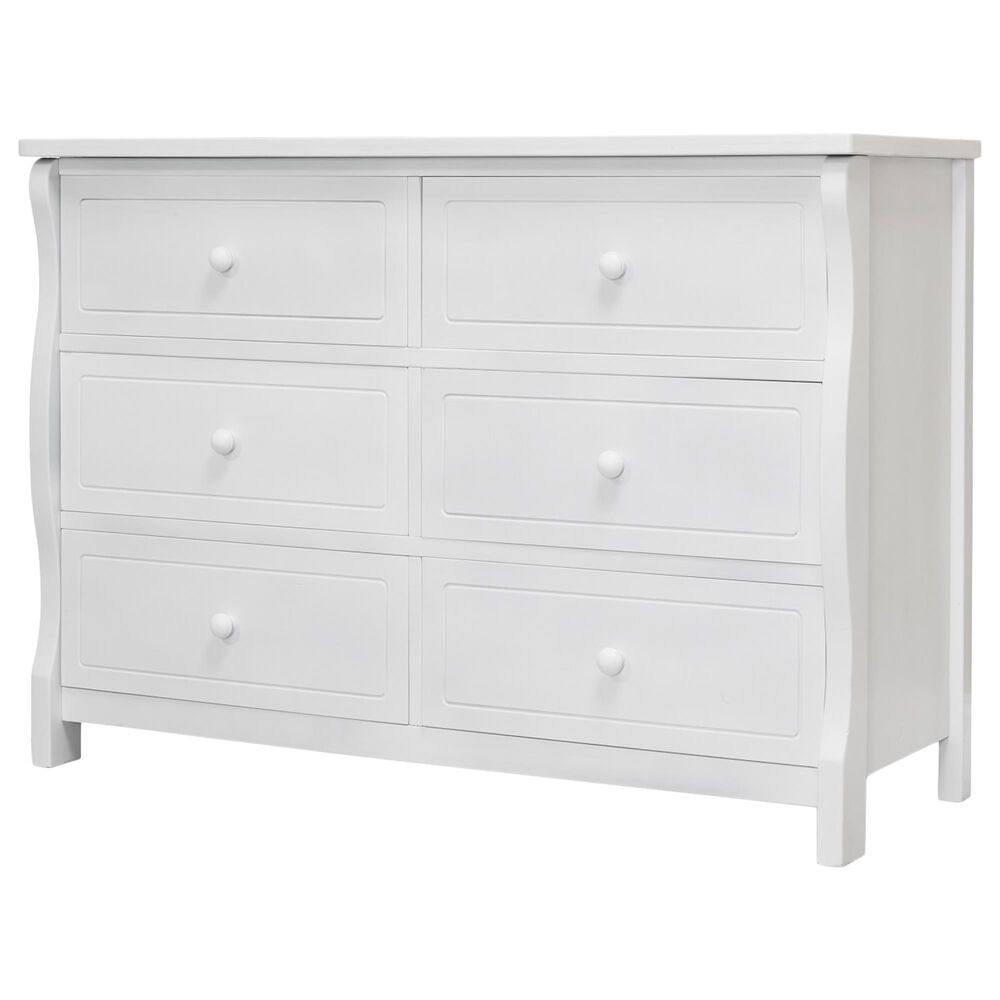 Sorelle Princeton 6-Drawer Double Dresser in White, , large
