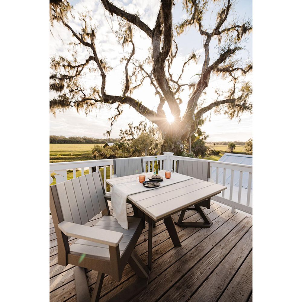 Amish Country Coastal 44" Square Dining Table in Sand and Weatherwood, , large