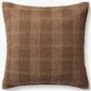 Loloi 20" Square Throw Pillow in Brown and Tan, , large
