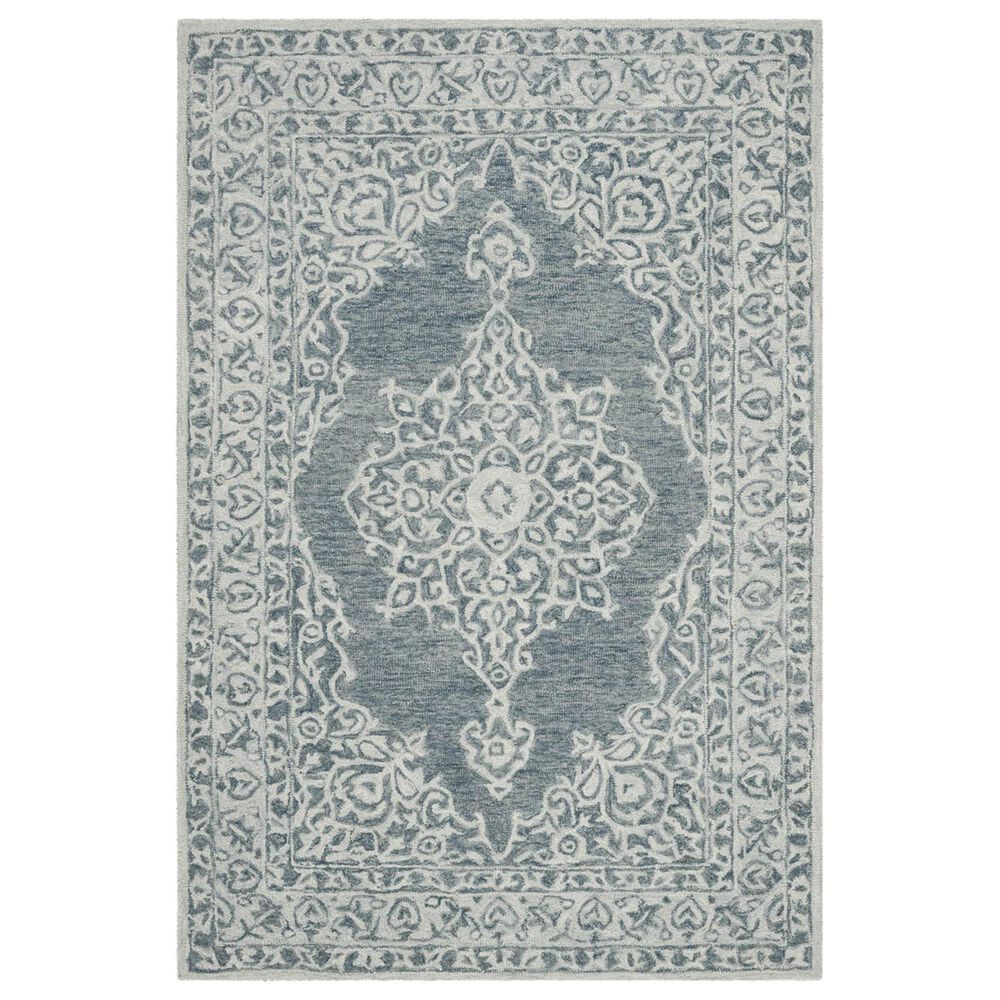 Safavieh Micro-Loop 4" x 6" Blue and Light Blue Area Rug, , large