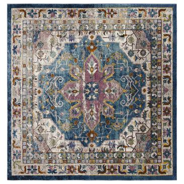 Safavieh Aria ARA160B 6"6" Square Blue and Creme Area Rug, , large