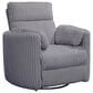 Simeon Collection Power Swivel Gilder Recliner in Mega Grey, , large