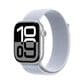 Apple Watch Series 10 GPS 46mm Silver Aluminum Case with Blue Cloud Sport Loop, , large