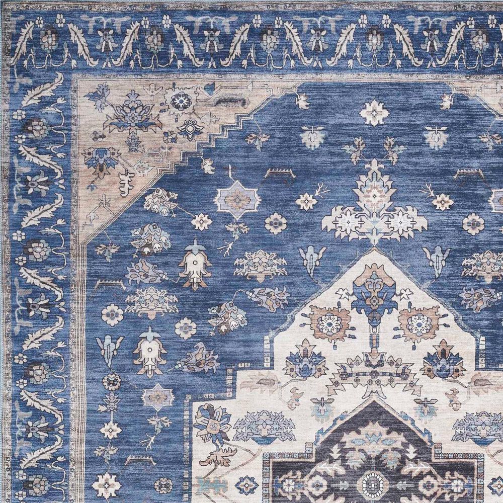Nourison Grand Washables 5&#39;3&quot; x 7&#39;3&quot; Denim Area Rug, , large