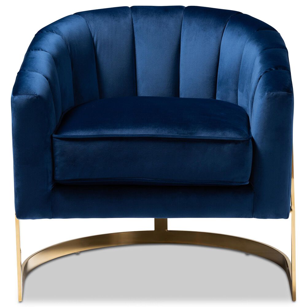 Baxton Studio Tomasso Lounge Chair in Blue, , large