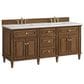 James Martin Vanities Lorelai 72"Double Vanity in Mid-Century Walnut with 3 cm Arctic Fall Solid Surface Top, , large