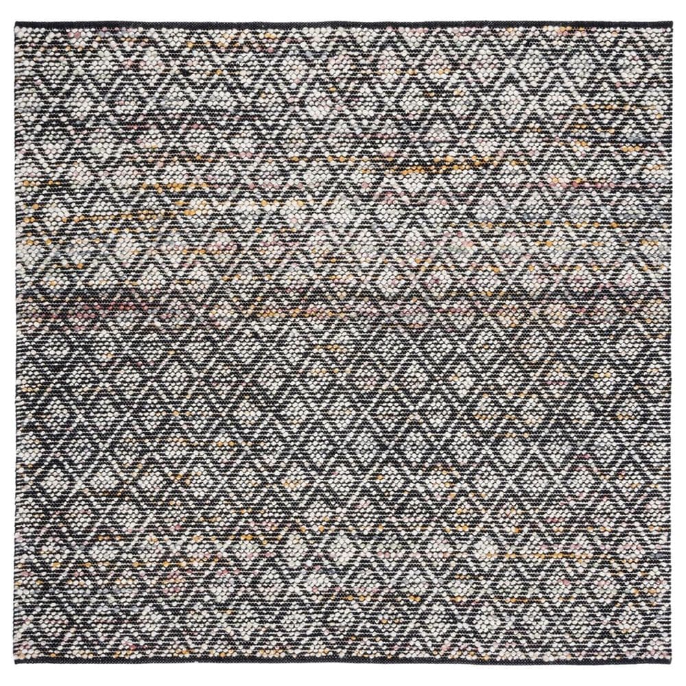 Safavieh Natura NAT615Z 6" Square Ivory and Black Area Rug, , large