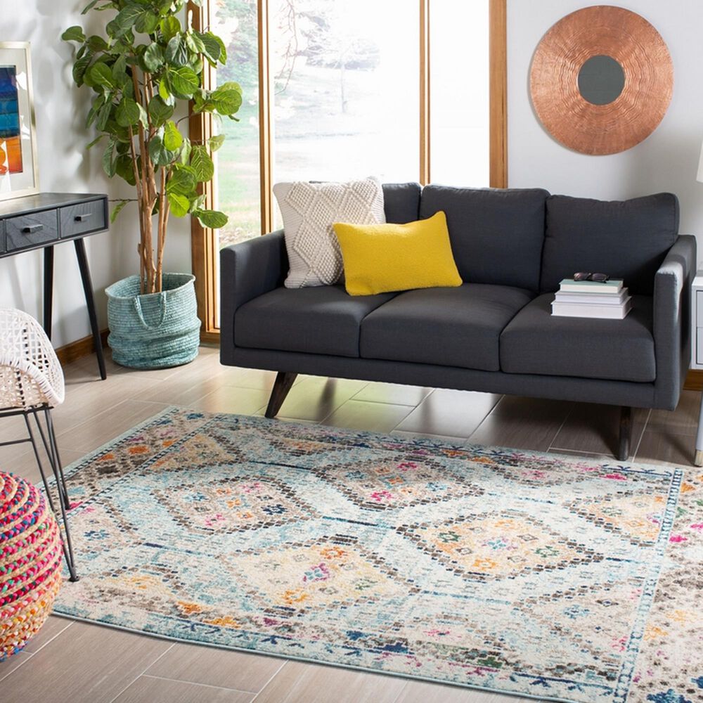Safavieh Madison MAD418K 4&#39; x 6&#39; Blue and Yellow Area Rug, , large