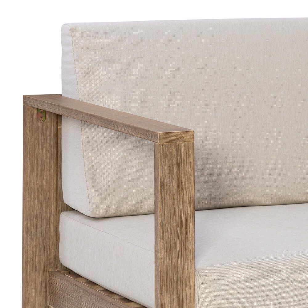 Linon Home Decor Silas Patio Arm Chair in Beige, , large