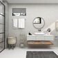 Maple and Jade 30" Round Wall Mirror in Glossy Silver, , large