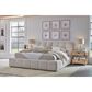 Simeon Collection Escape Queen Upholstered Platform Bed with 2 Nightstands in Natural Patina and Sandstone, , large