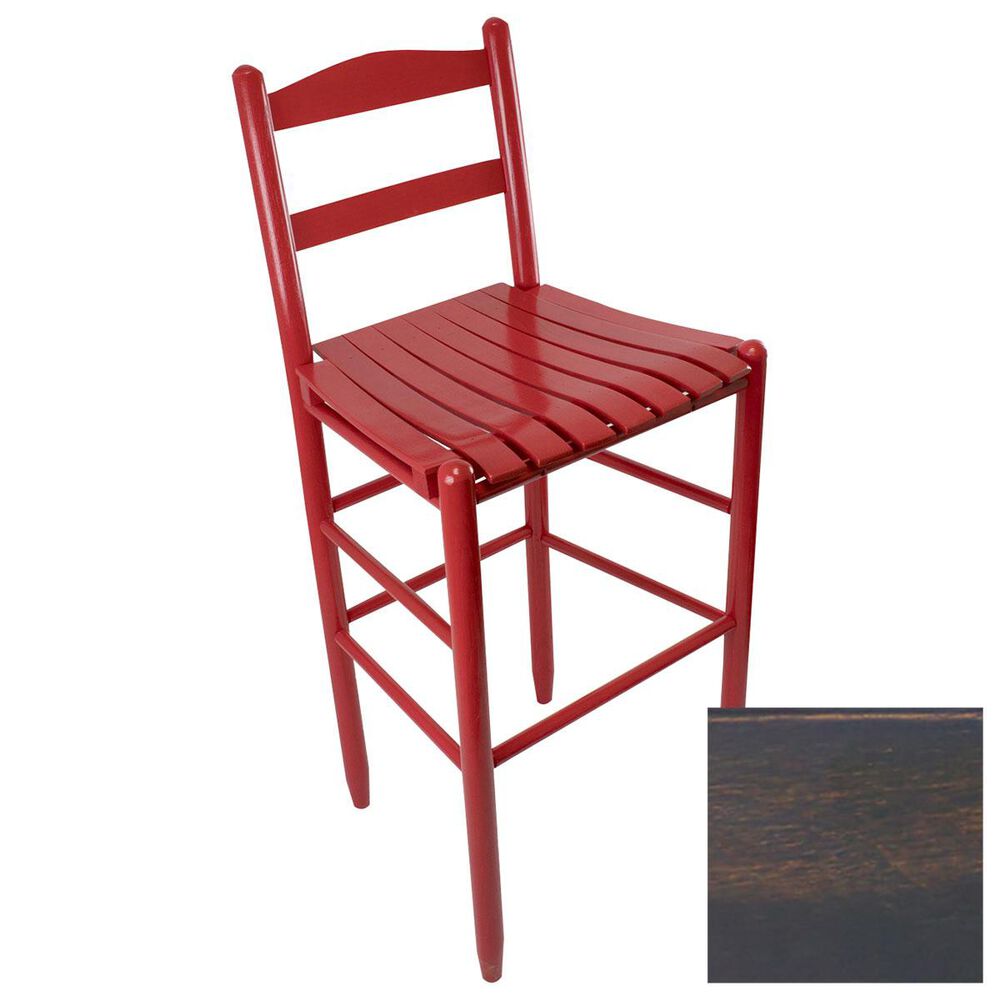 Lakeside Penrose Ladderback Barstool in Woodleaf Black, , large