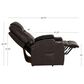 Linon Home Decor Peoria Power Lift Recliner in Chocolate, , large