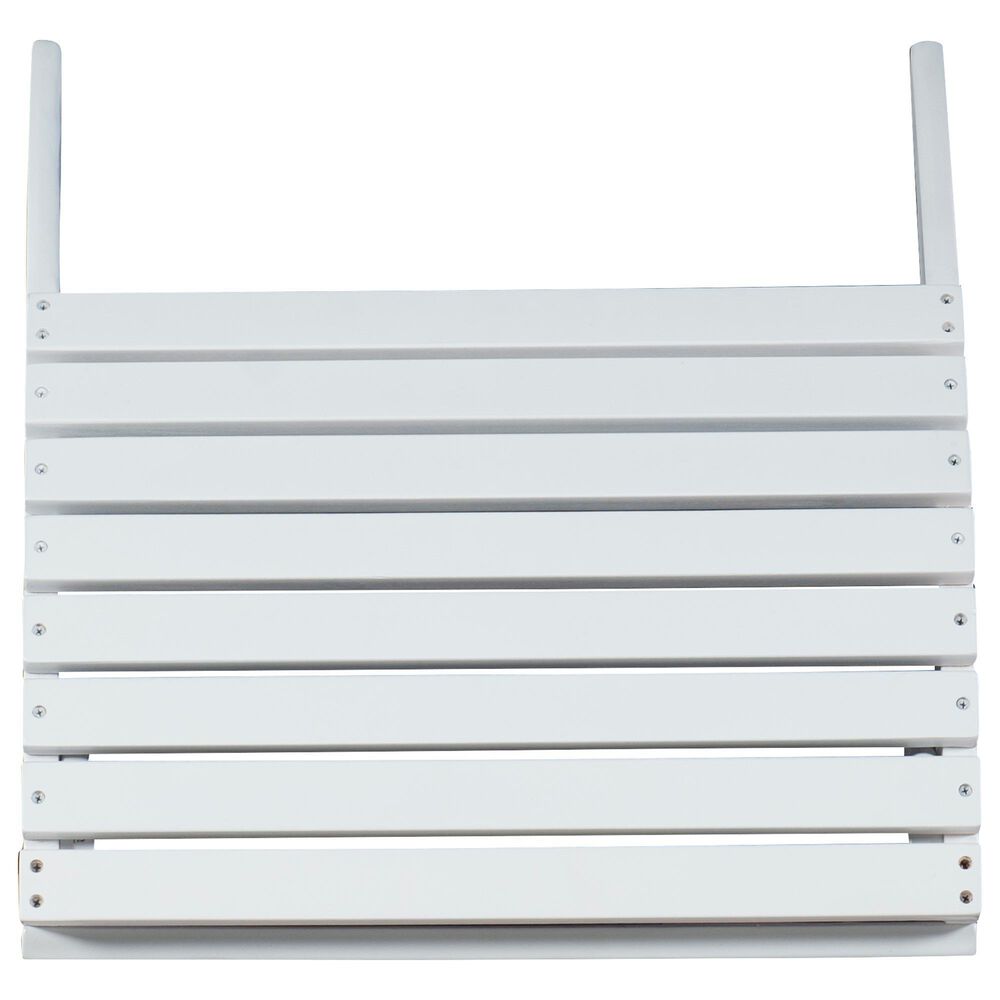 Linon Home Decor Adirondack Patio Ottoman in White, , large