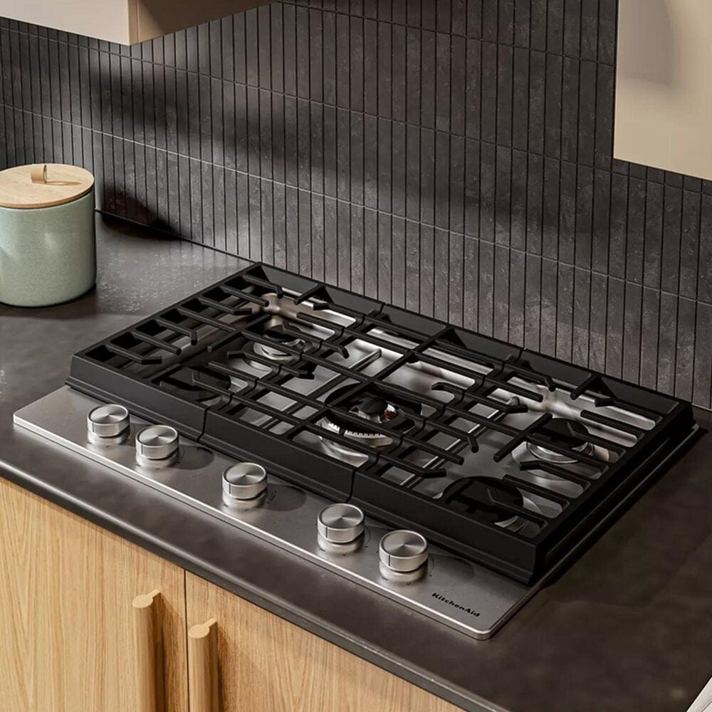 KitchenAid 30" Gas Cooktop with 5 Burners in Stainless Steel, , large