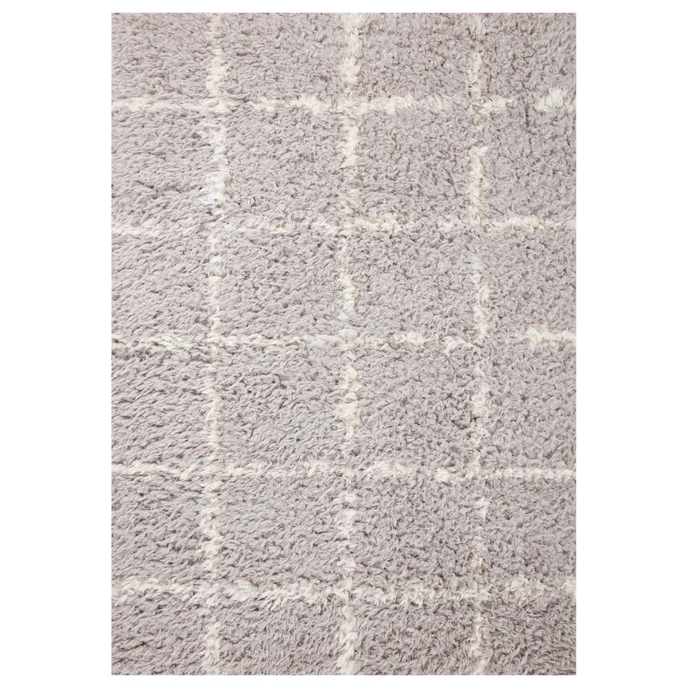 Angela Rose Amira 6"7"" x 9"6" Silver and Ivory Area Rug, , large