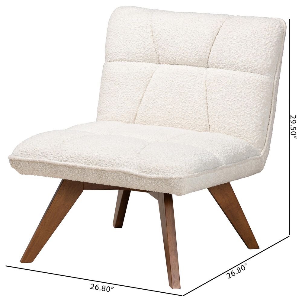 Baxton Studio Darielle Accent Chair in Cream, , large