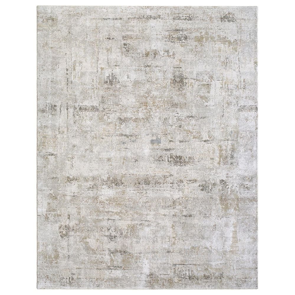 Surya Brunswick Light Gray, Cream, Mustard, Light Brown, Medium Brown and Charcoal 6&#39;7&quot; x 9&#39;6&quot; Area Rug, , large