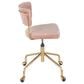 Lumisource Tania Task Chair with Pink Velvet Cushion in Gold, , large