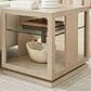 Lexington Furniture Sunset Key Benson Lamp Table in Light Sand Drift and Clear, , large