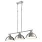 Golden Lighting Duncan 3-Light Pendant with Pewter Shade in Chrome, , large