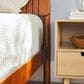 Walker Edison Cama Queen Platform Bed with Slatted Headboard in Brown, , large
