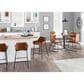 LumiSource Daniella 24" Counter Stool with Camel Upholstery in Black (Set of 2), , large