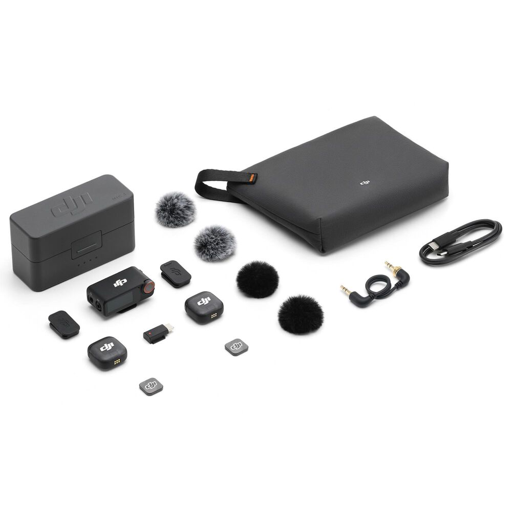 DJI MIC 3 Advanced Mini Wireless Microphone &#40;2 TX + 1 RX + Charging Case&#41; in Black, , large