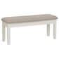 Linon Home Decor Jane Storage Bench with Light Grey Cushion in Vanilla White, , large