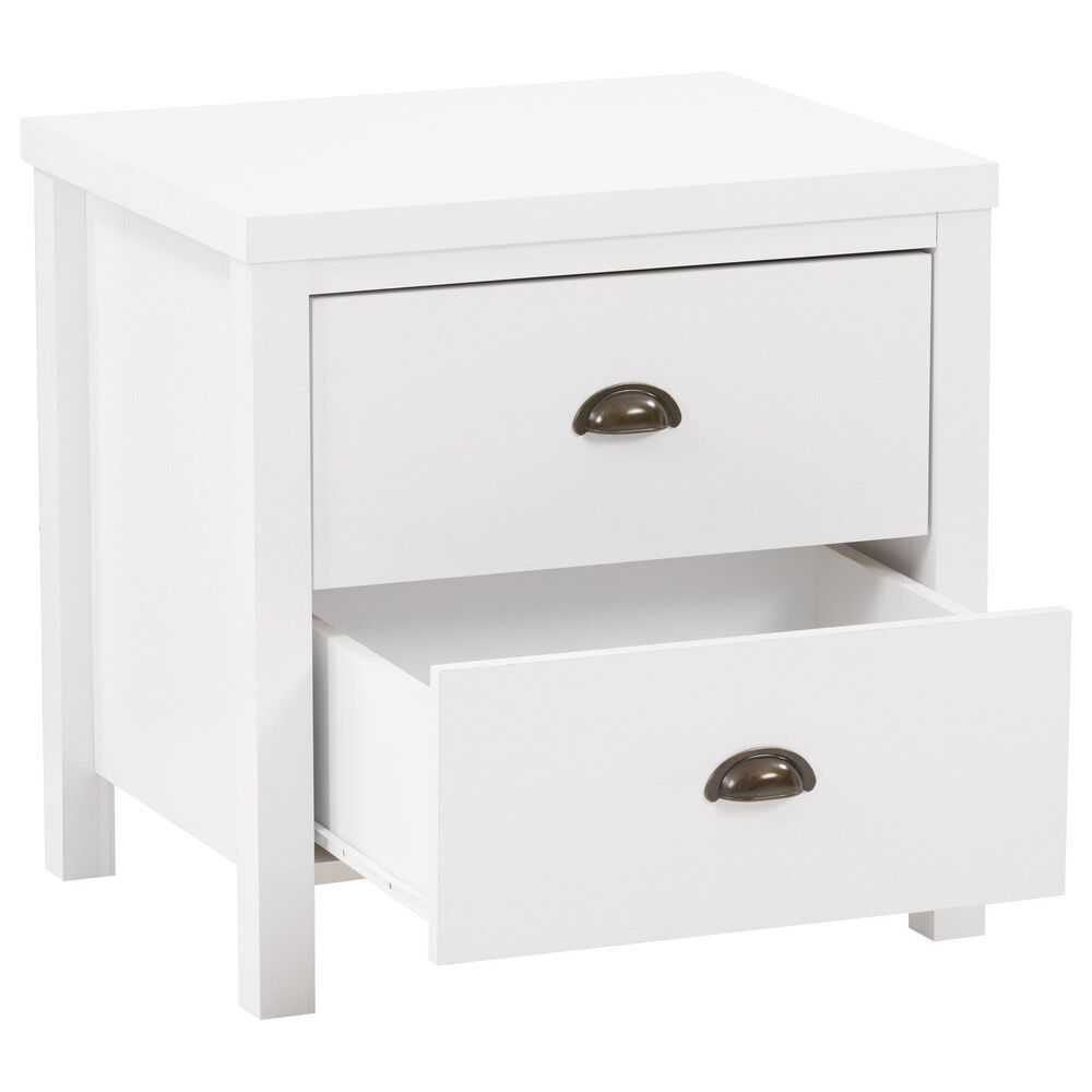 CorLiving Boston Nightstand in White, , large