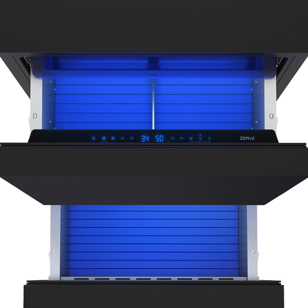 Zephyr 5.1 Cu. Ft. Dual Zone Refrigerator Drawers in Panel Ready, , large