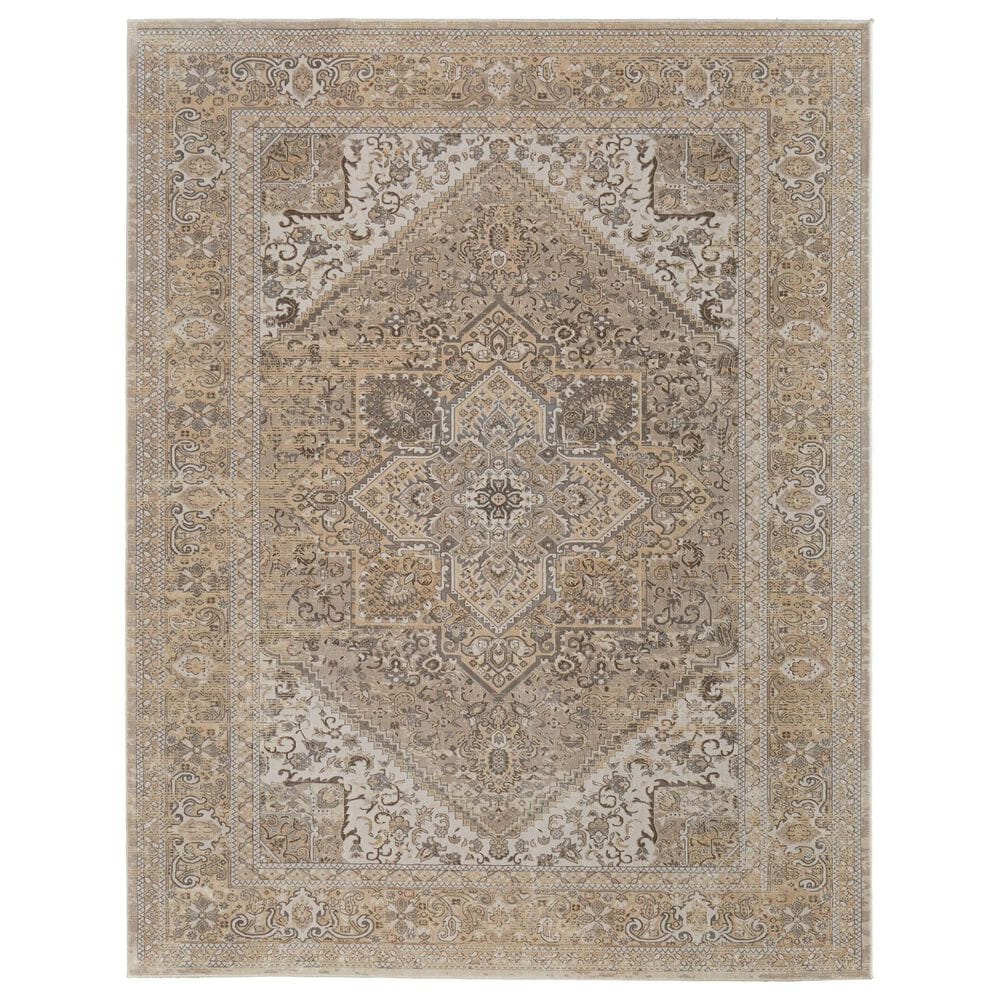Feizy Celene 7"9" x 10" Beige and Brown Area Rug, , large