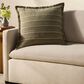 Loloi Howie 22" Square Throw Pillow in Green and Natural, , large