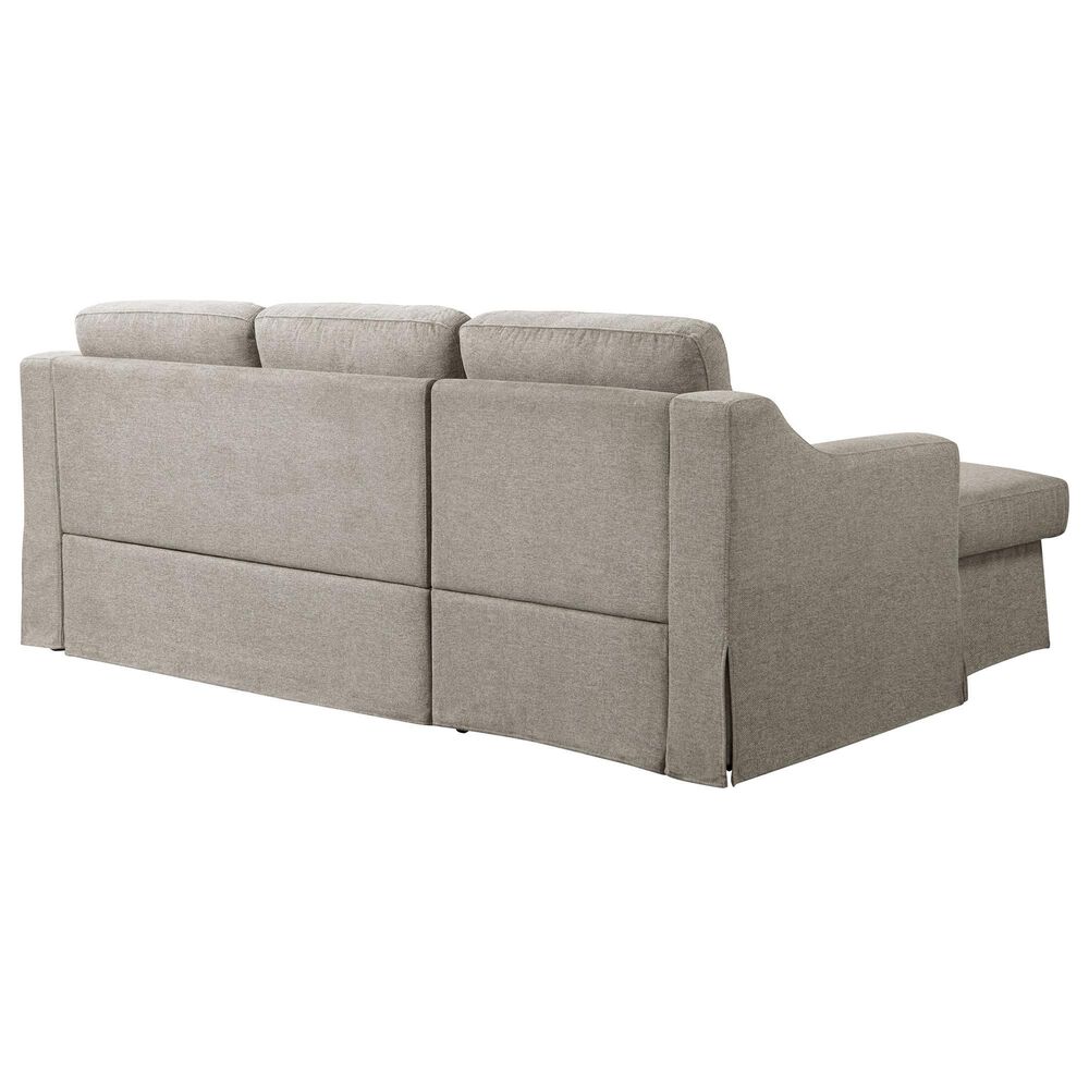Lifestyle Solutions Haddington Stationary Convertible Sleeper Sofa with Chaise in Flax, , large