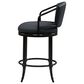 Armen Living Otis Counter Height Stool with Night Life Blue Upholstery in Dark Brown, , large