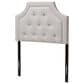 Baxton Studio Mars Twin Upholstered Panel Headboard in Greyish Beige, , large