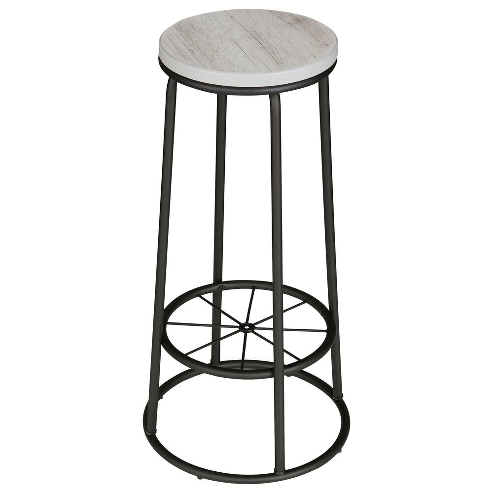 Furniture of America Whitehead Barstool in Coastal White/Black (Set of 2), , large