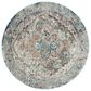 Safavieh Aria ARA119E 6"6" Round Beige and Blue Area Rug, , large