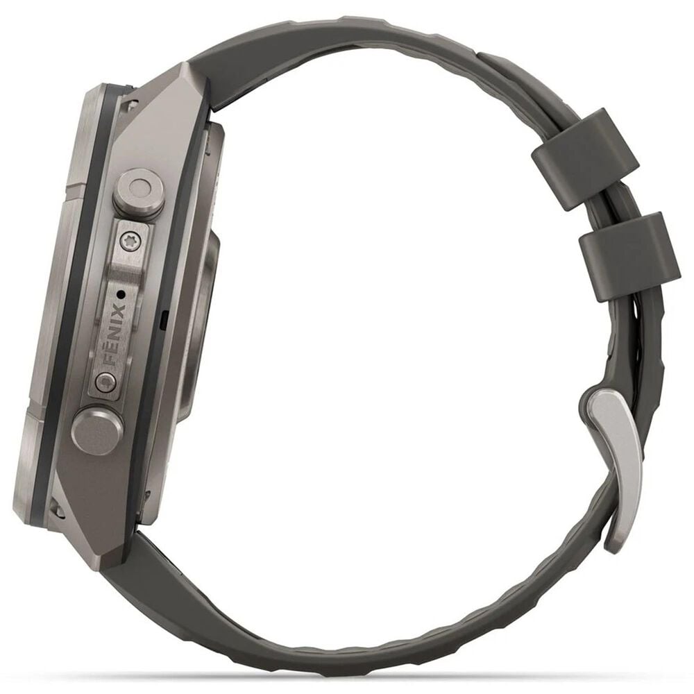 Garmin fenix 9 Pro inReach Solar Smartwatch 51mm Titanium with Pebble Gray and Silver Gray Silicone Band, , large