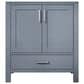 Lexora Home Jacques 30" Single Bathroom Vanity in Dark Grey with 2 cm White Quartz Top and Rectangular Sink, , large