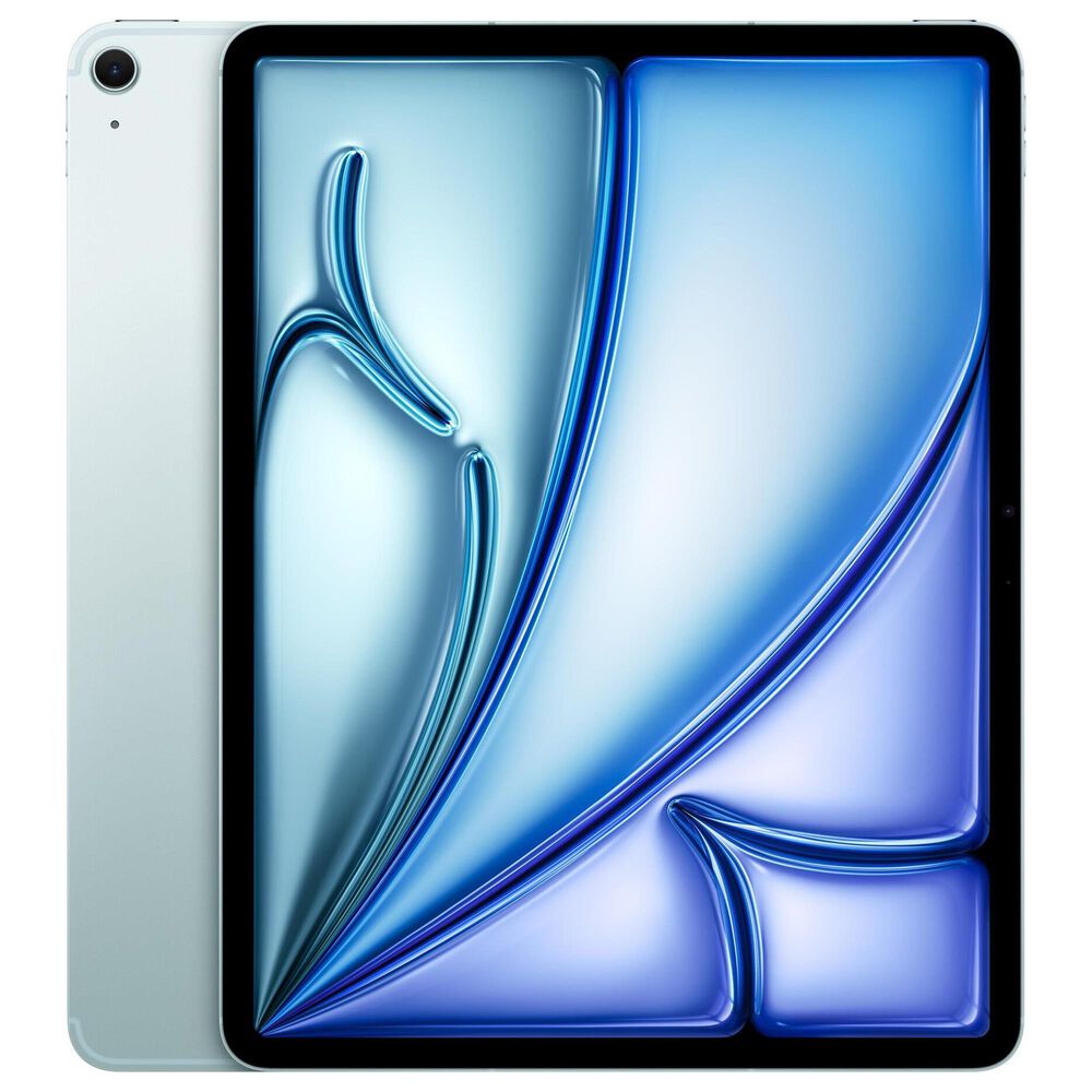 Apple 13" iPad Air | Apple M4 Chip - Wi-Fi + Cellular 128GB in Blue (Latest Model) and 2-Year AppleCare+, , large